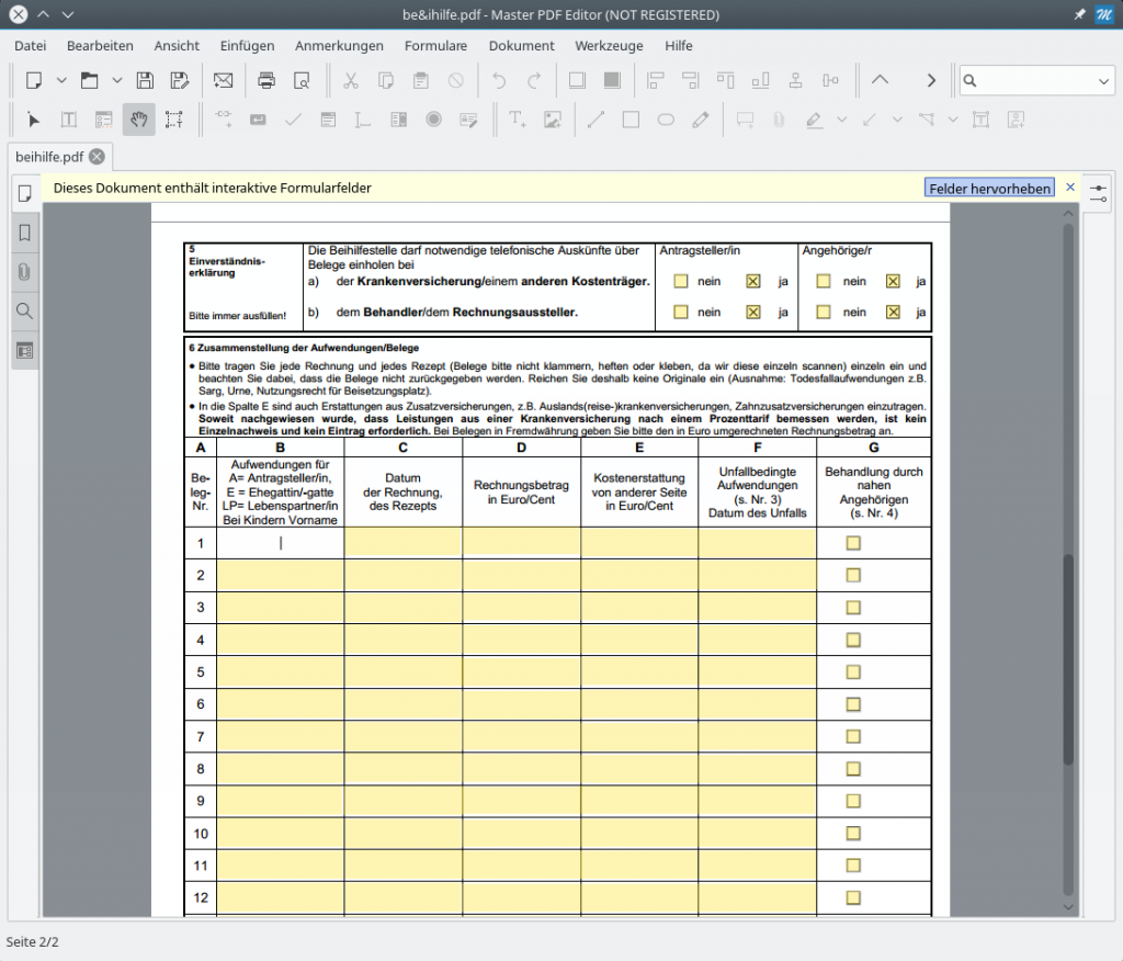 PDF Formulare | /localhost